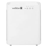 webber + Purificador de aire AP8400 con filtro de carbón H13 HEPA 99,91 % de potencia de filtración contra el polvo, polen y pelo de animales, ideal para alérgicos hasta 38 m²/CADR 220 m³, sistema de