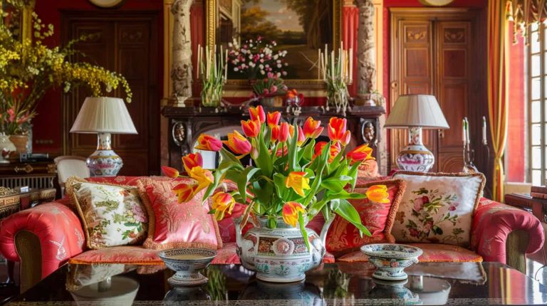 tulipanes en casa