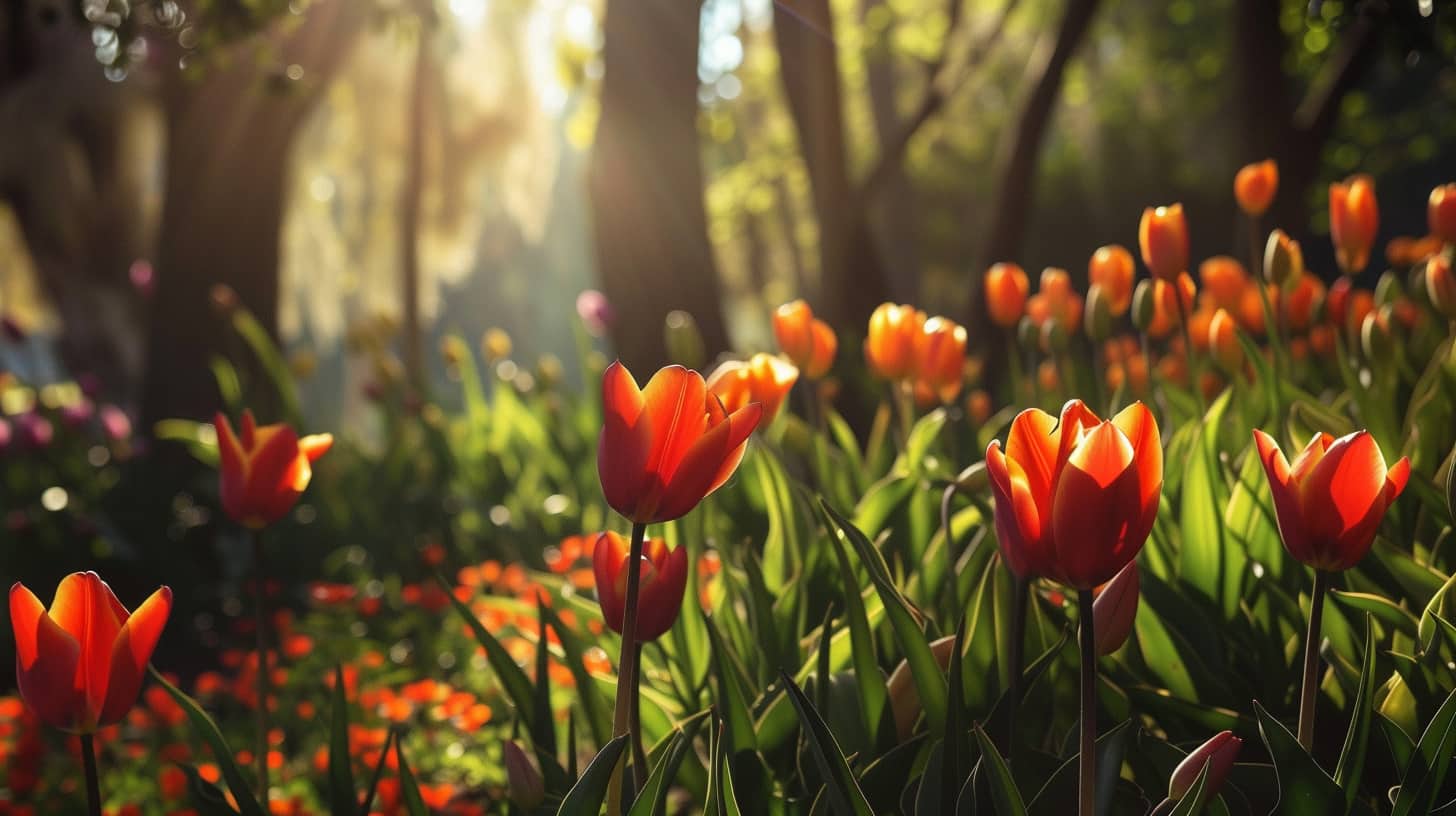jardin de tulipanes